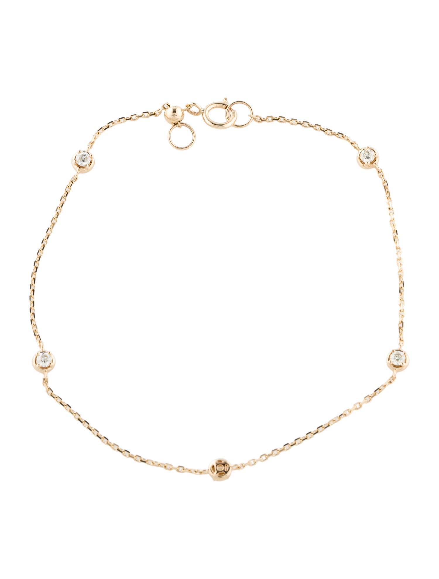 Bracelet 14K Diamond Station Bracelet