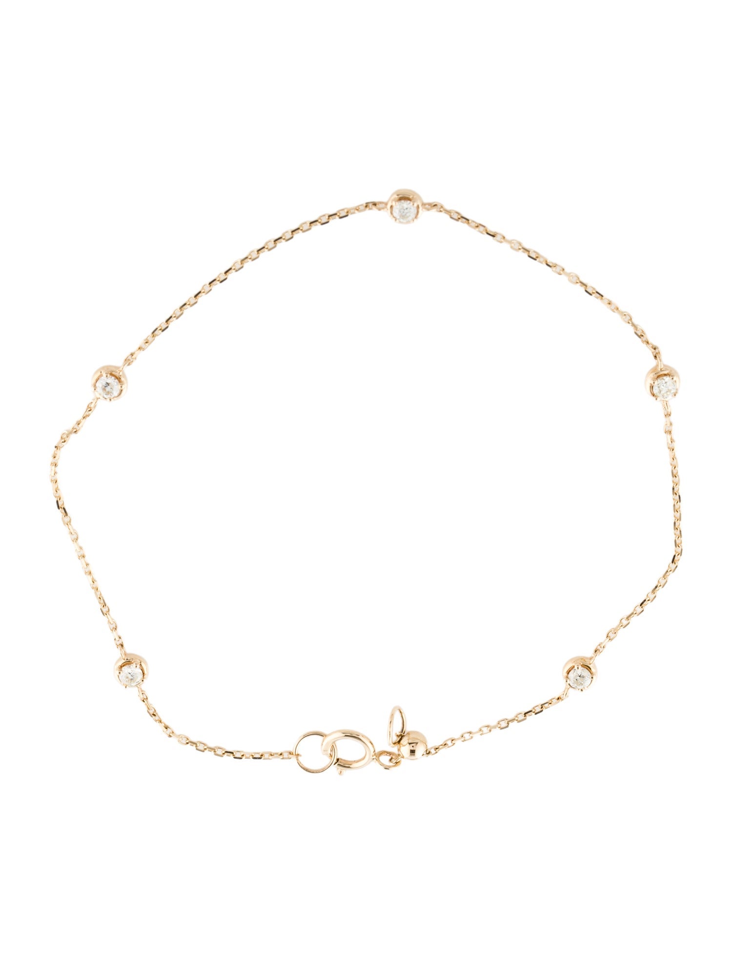Bracelet 14K Diamond Station Bracelet