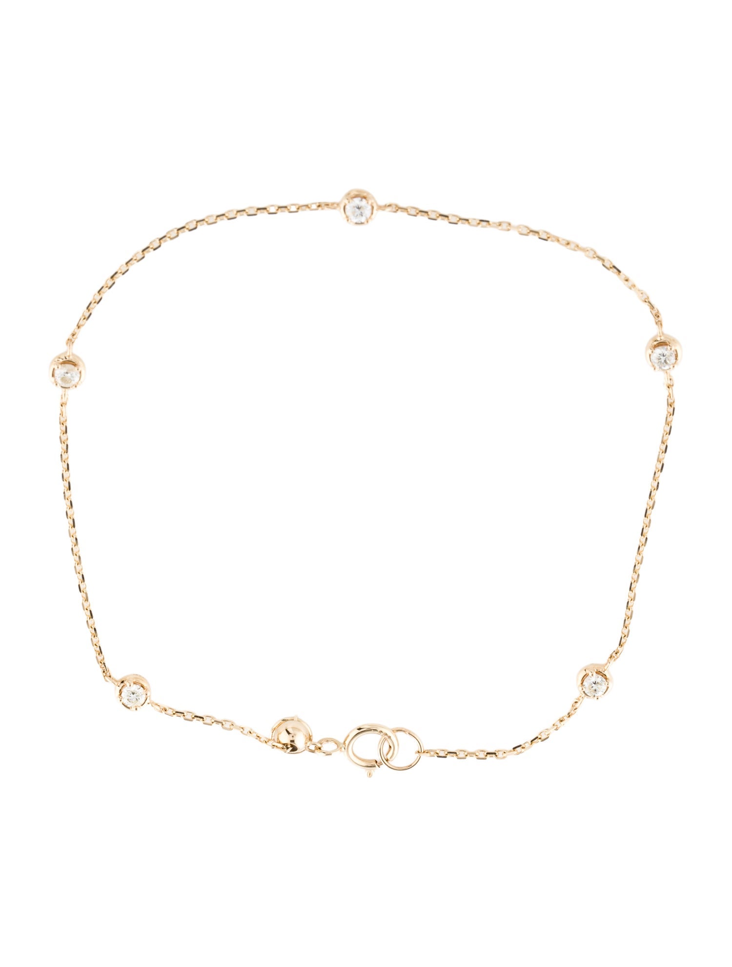 Bracelet 14K Diamond Station Bracelet