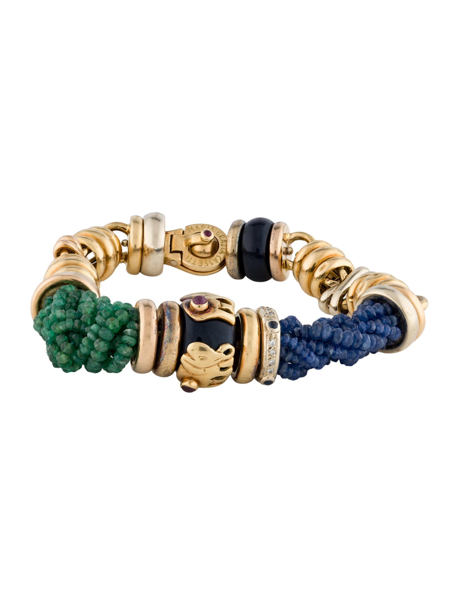 Bracelet Maria Grazia Cassetti 18K Multi-Stone & Diamond Link