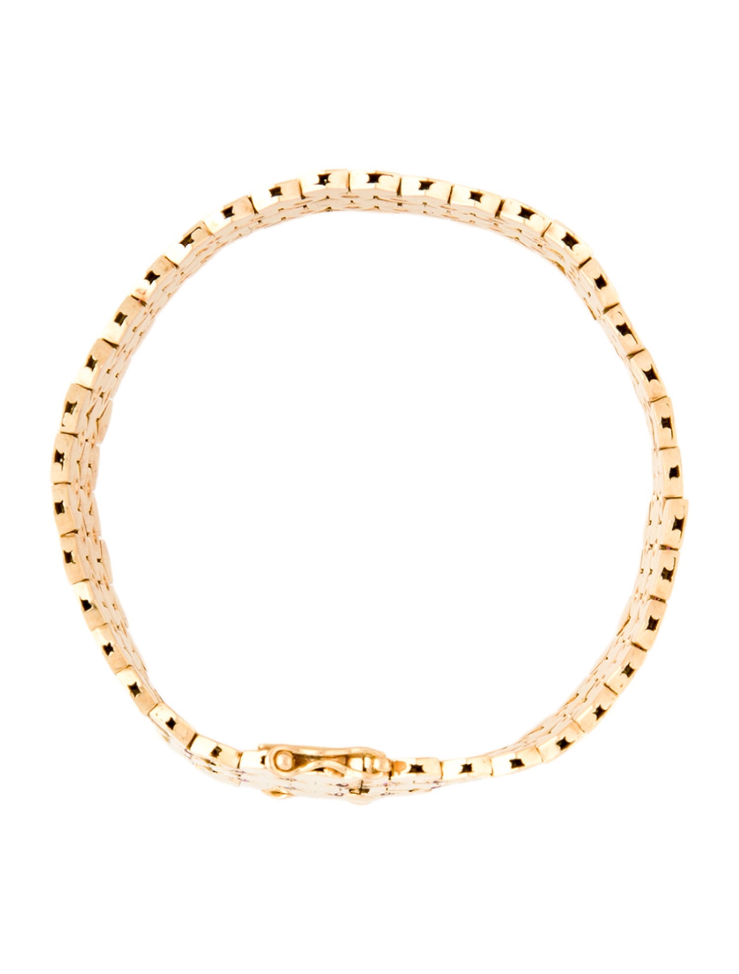 Bracelet Retro 18K 1.74ctw Ruby Honeycomb Link