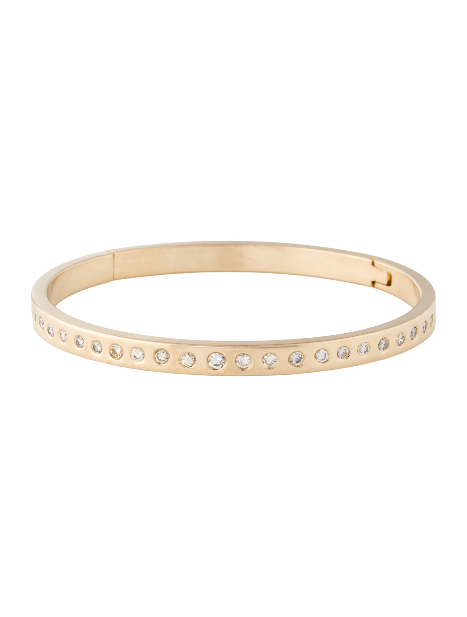 Bracelet 14K Diamond Hinged Bangle Bracelet