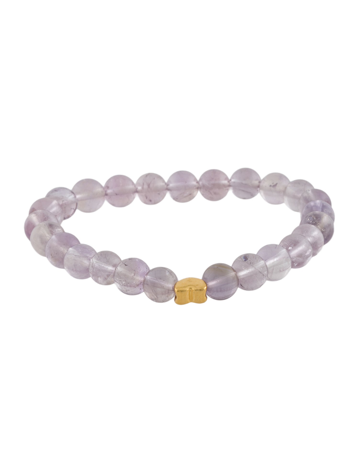 Bracelet 24K Amethyst Heart Charm