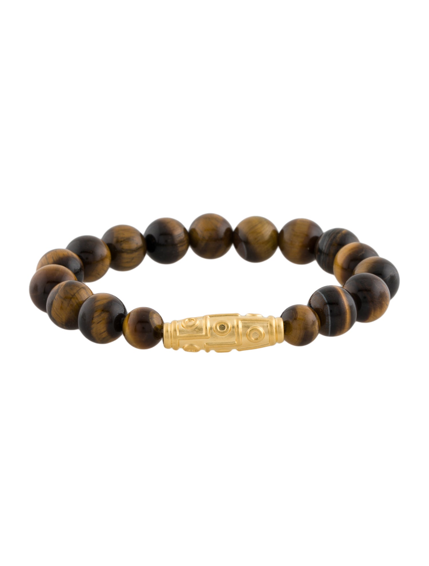Bracelet 24K Tiger's Eye Bead Stretch Bracelet