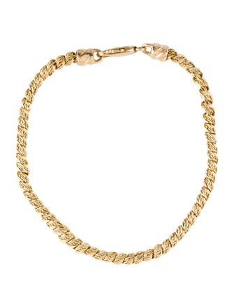 Bracelet 14K Textured Link Bracelet