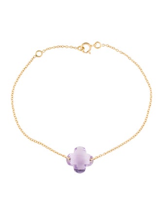 Bracelet 18K Amethyst Station Bracelet