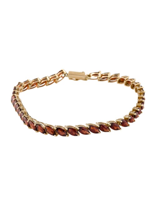 Bracelet 14K 10.36ctw Garnet Tennis Link Bracelet