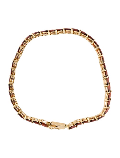 Bracelet 14K 10.36ctw Garnet Tennis Link Bracelet