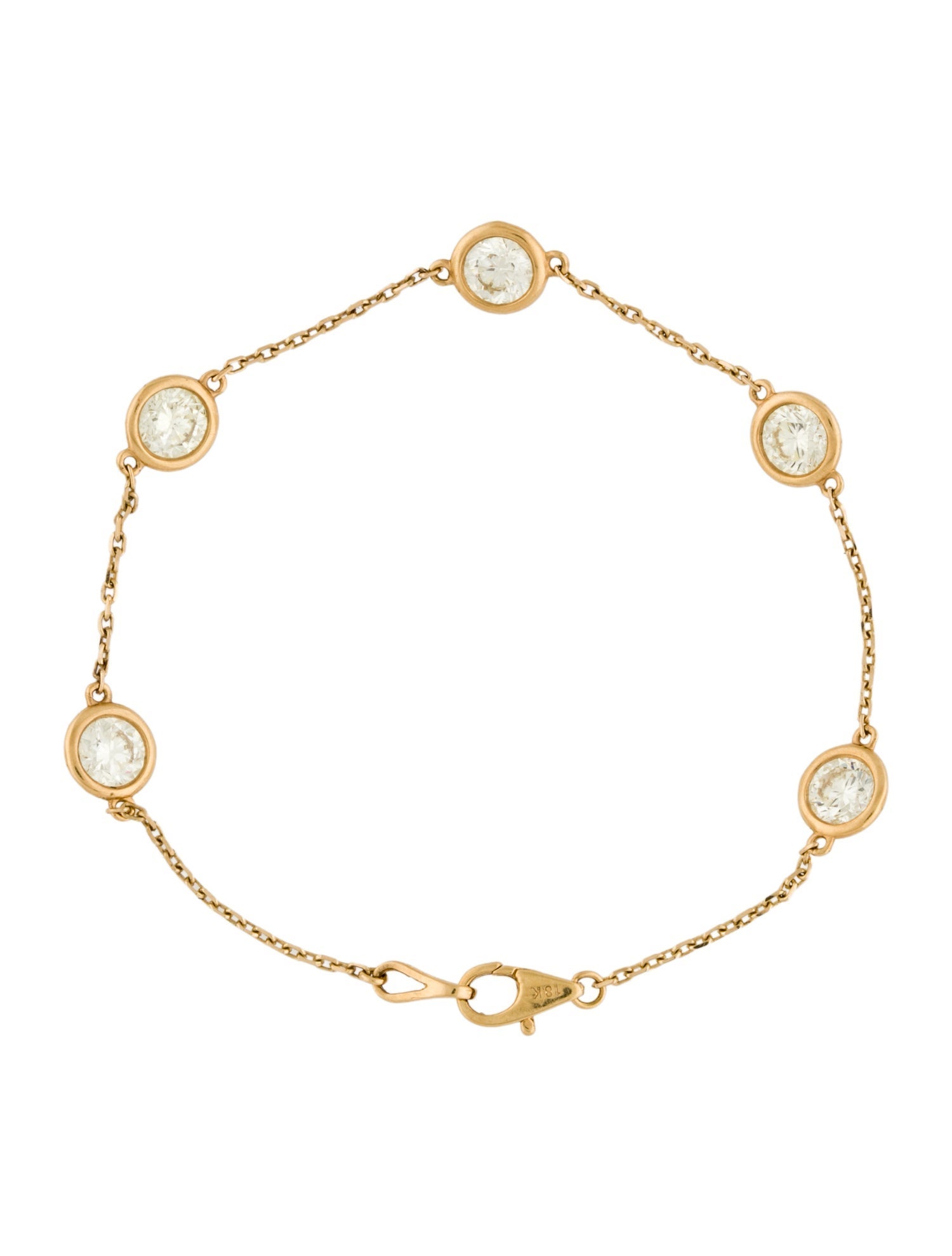 Bracelet 18K 2.60ctw Diamond Station