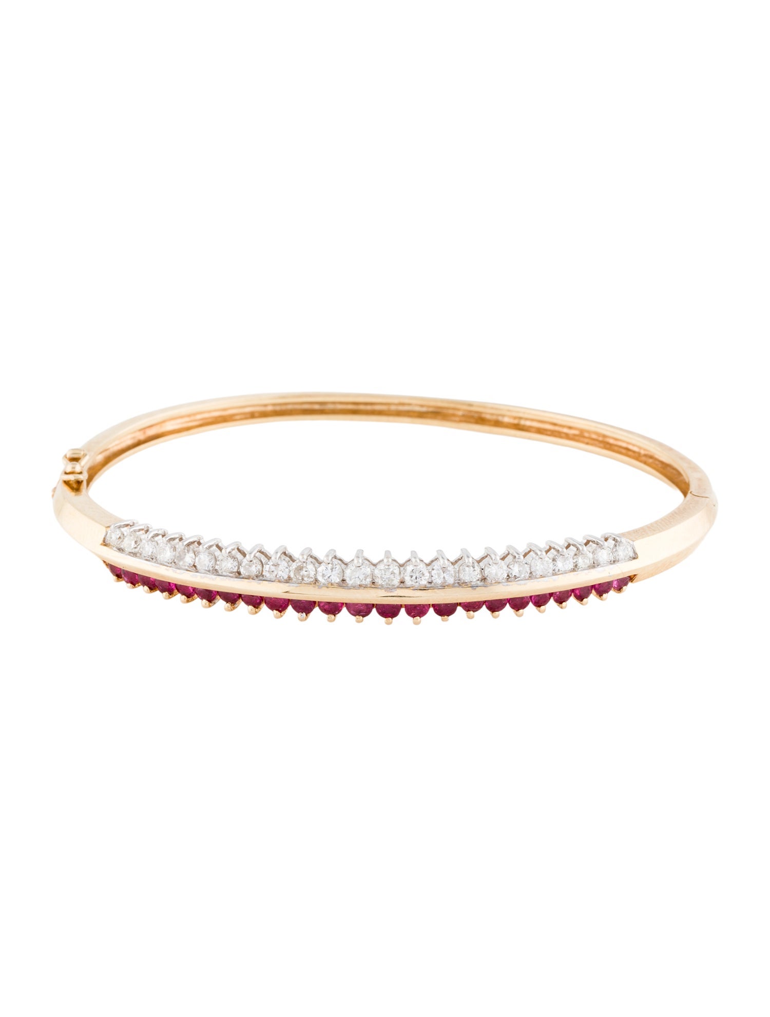 Bracelet 14K 1.14ctw Ruby & Diamond Bangle Bracelet