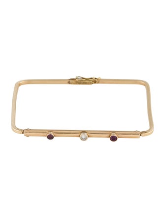 Bracelet 14K Sapphire & Diamond Bangle