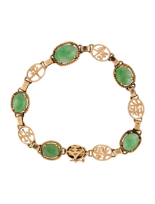 Bracelet 14K Jadeite Link Bracelet