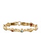 Bracelet 14K Multistone Panther Heart Link Bracelet