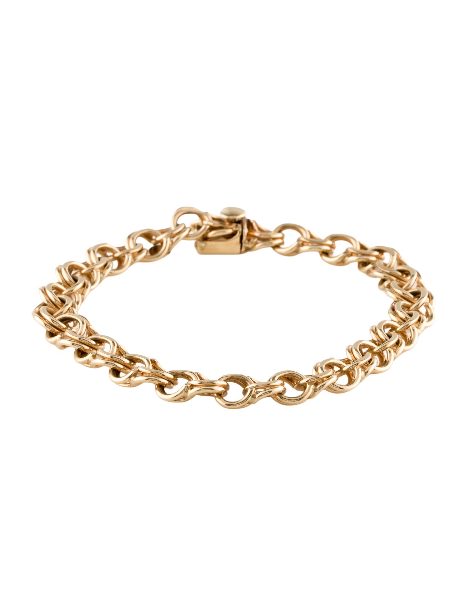 Bracelet 14K Woven Chain Link Bracelet