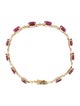 Bracelet 14K 9.84ctw Ruby & Diamond Tennis Bracelet