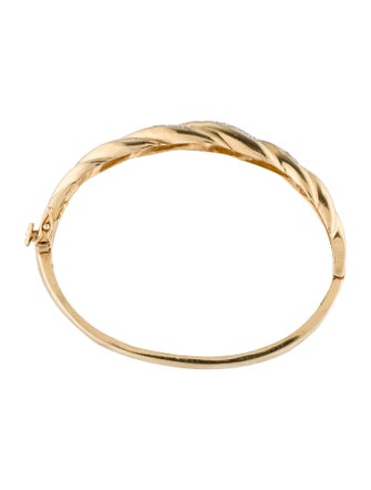 Bracelet 14K Diamond Hinged Bangle Bracelet