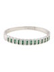 Bracelet 14K Emerald & Diamond Hinged Bangle Bracelet