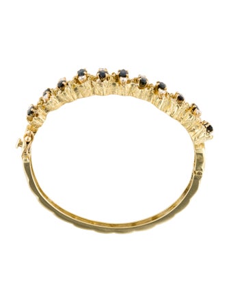 Bracelet 18K 3.40ctw Sapphire & Diamond Bangle Bracelet