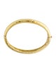 Bracelet 18K Hammered Oval Hinged Bangle Bracelet