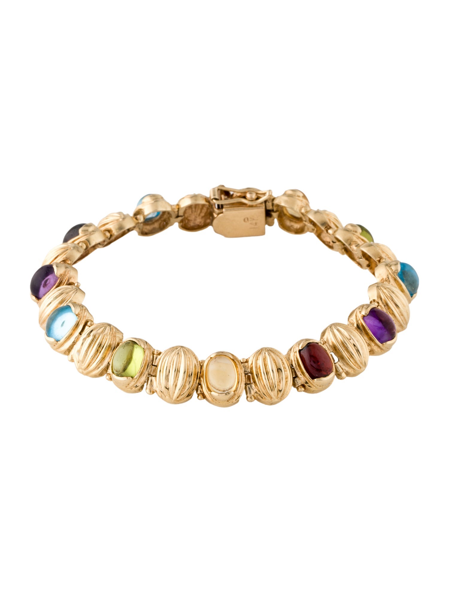 Bracelet 14K Multistone Link