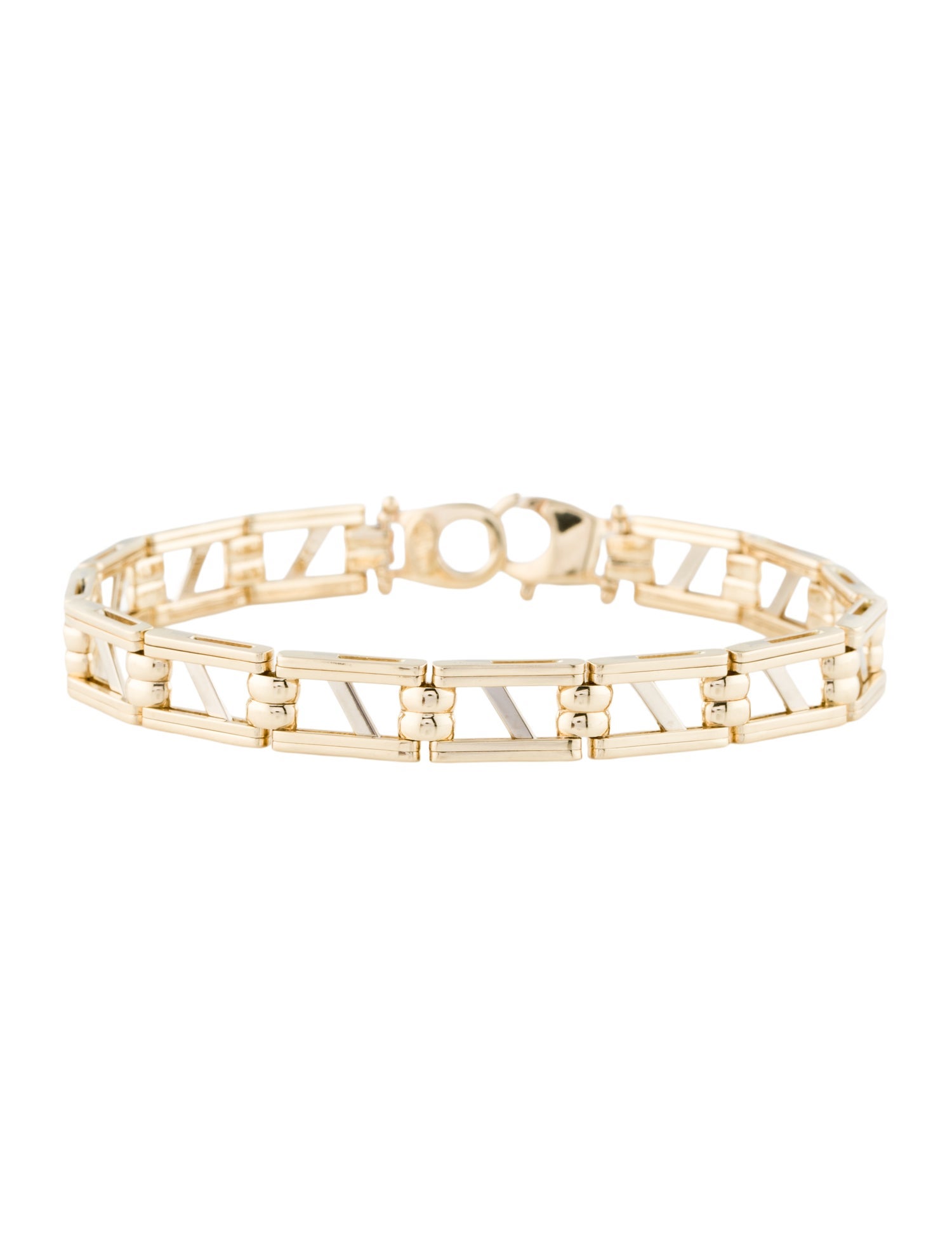 Bracelet 14K Two-Tone Link Bracelet
