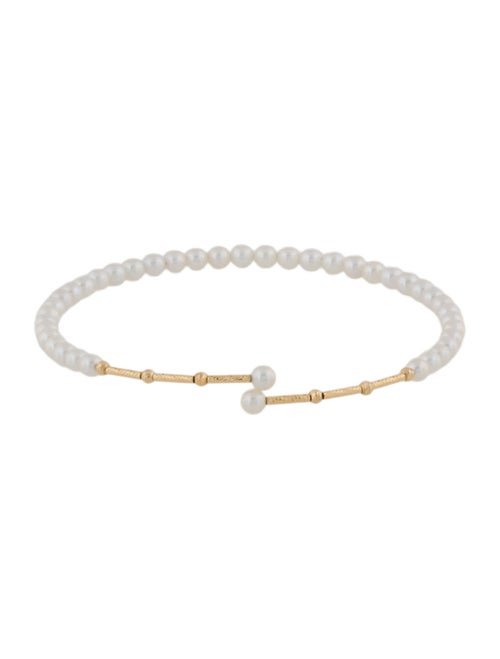 Bracelet 18K Pearl Textured Cuff Bracelet