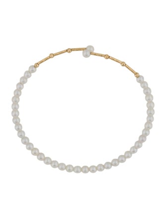 Bracelet 18K Pearl Textured Cuff Bracelet