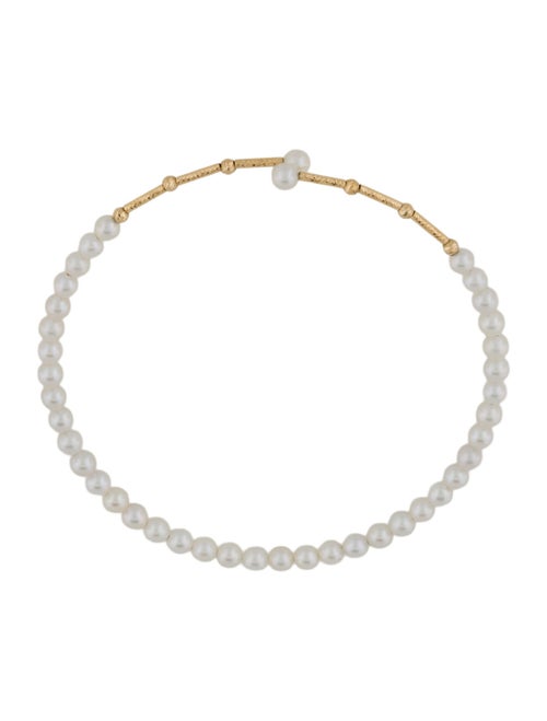 Bracelet 18K Pearl Textured Cuff Bracelet