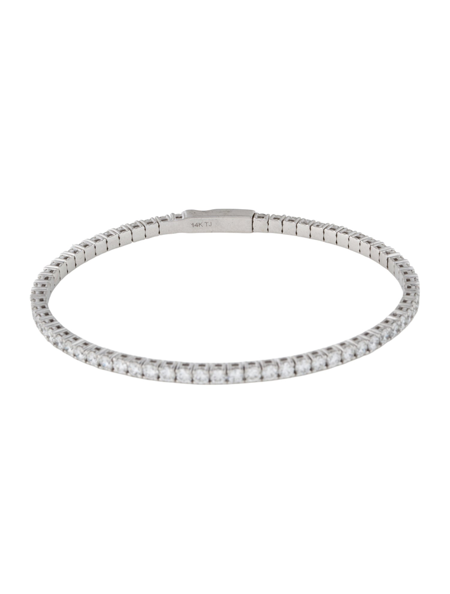 Bracelet 14K 3.20ctw Lab-Grown Diamond Flexible Bangle