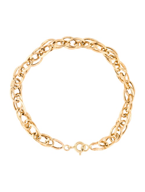 Bracelet 18K Crumpled Chain Link Bracelet