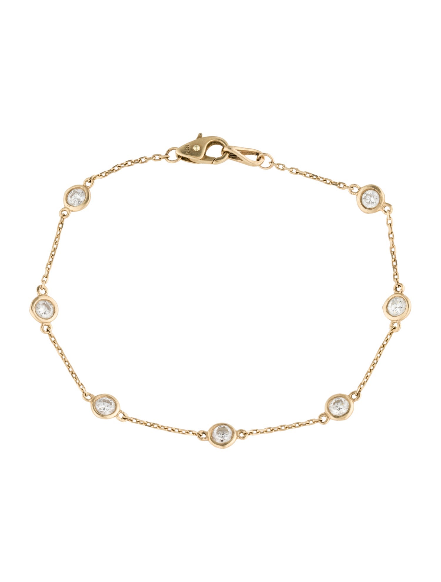 Bracelet 14K Diamond Station