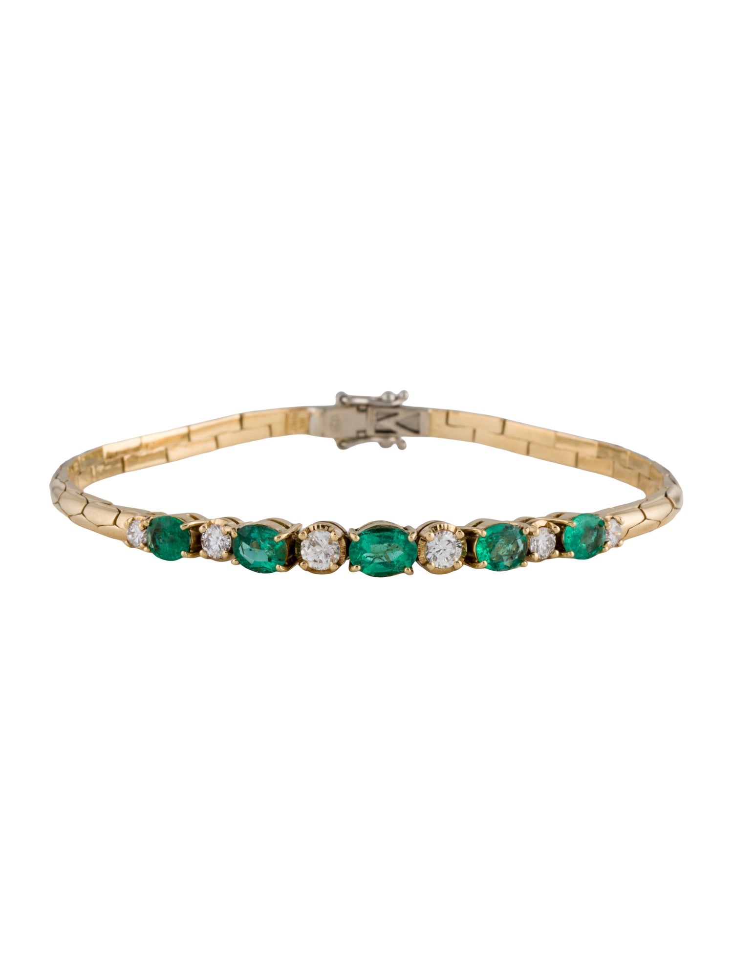 Bracelet 18K Emerald & Diamond