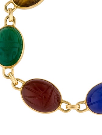 Bracelet 18K Multistone Link Bracelet