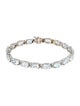 Bracelet 14K 11.93ctw Aquamarine & Diamond Tennis Link Bracelet