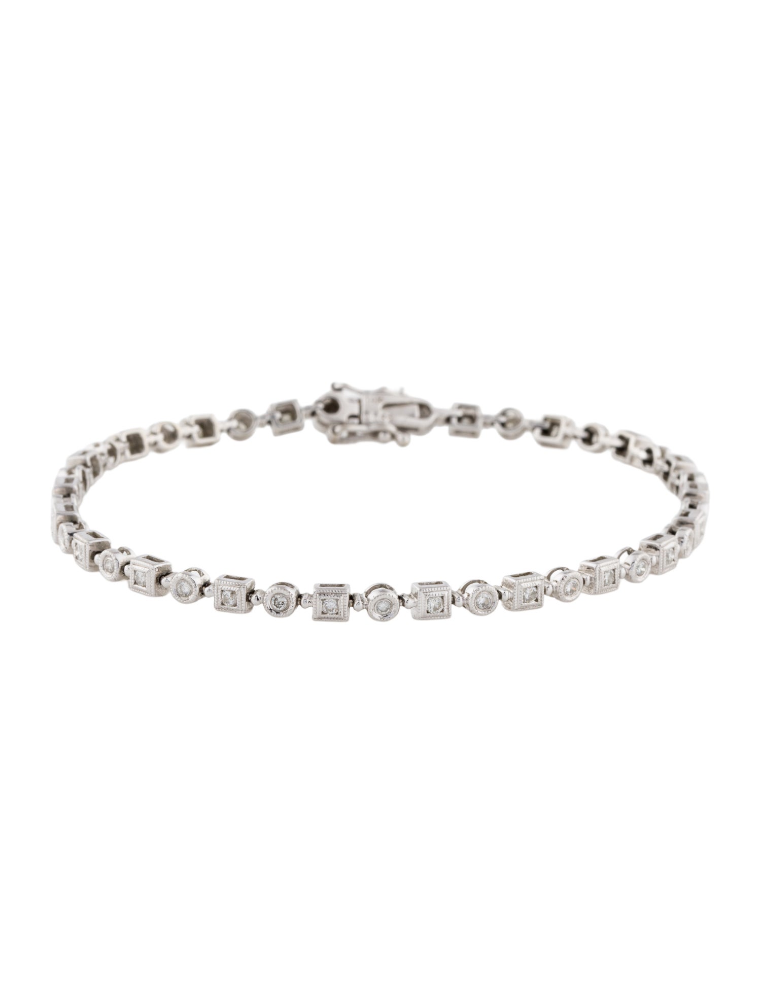 Bracelet 14K Diamond Station Link