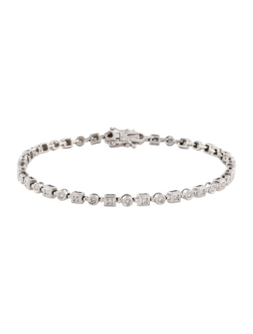 Bracelet 14K Diamond Station Link Bracelet
