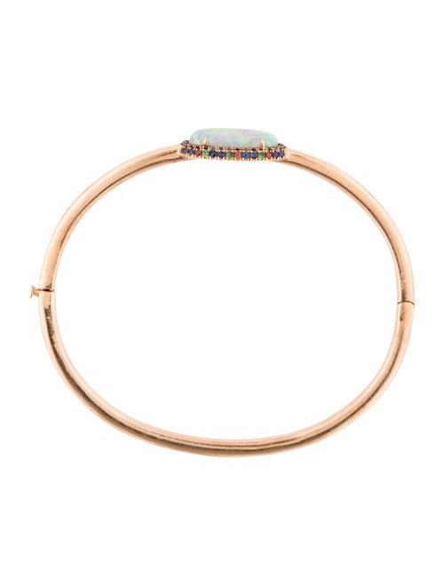 Bracelet 18K Opal, Sapphire & Tsavorite Garnet Bangle