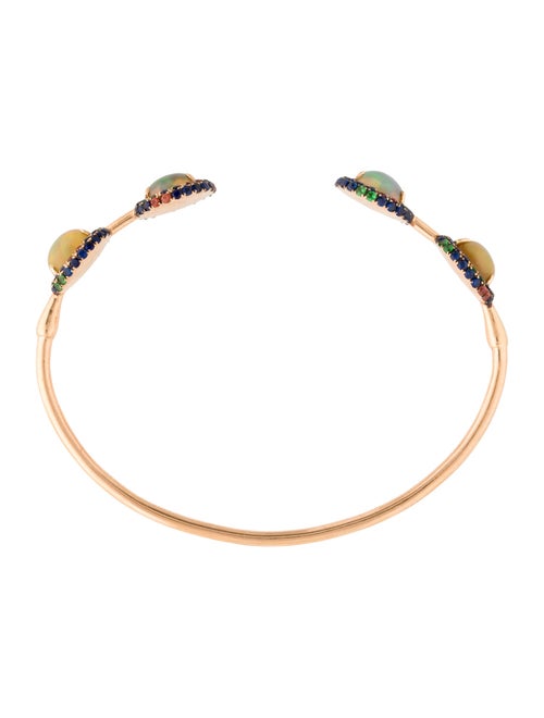 Bracelet 18K Opal, Sapphire & Tsavorite Garnet Cuff