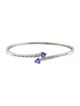 Bracelet 14K Tanzanite & Diamond Bypass Bangle Bracelet