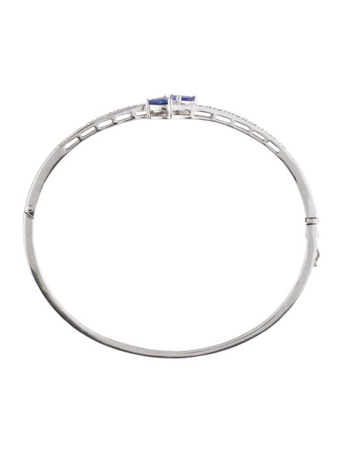 Bracelet 14K Tanzanite & Diamond Bypass Bangle Bracelet