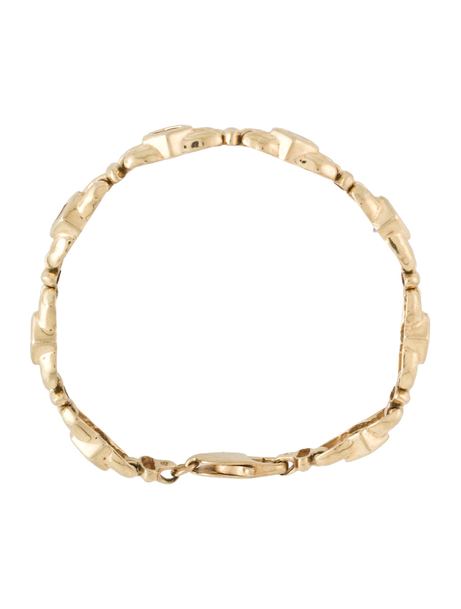 Bracelet 14K Multistone Link Bracelet