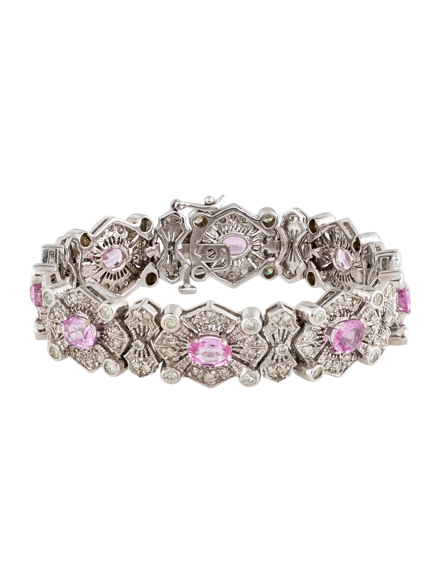 Bracelet 14K 6.08ctw Sapphire & Diamond Link