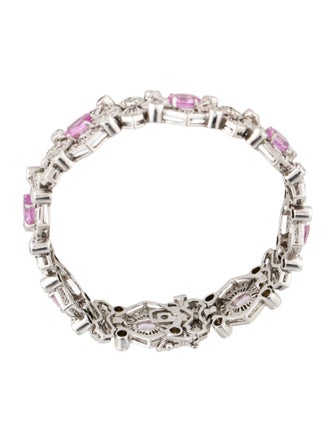 Bracelet 14K 6.08ctw Sapphire & Diamond Link Bracelet