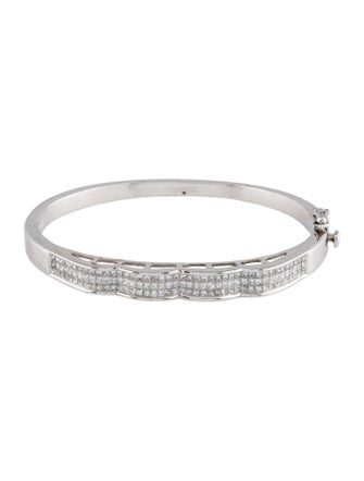 Bracelet 14K 3.30ctw Diamond Hinged Bangle