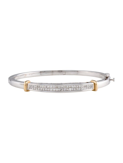 Bracelet 14K 1.00ctw Diamond Hinged Bangle
