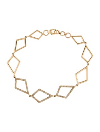 Bracelet 14K Diamond Kite Link Bracelet