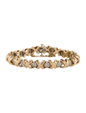 Bracelet 14K 1.44ctw Diamond 'X' Link Bracelet