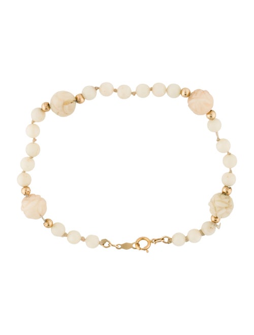 Bracelet 14K Coral Beaded Bracelet