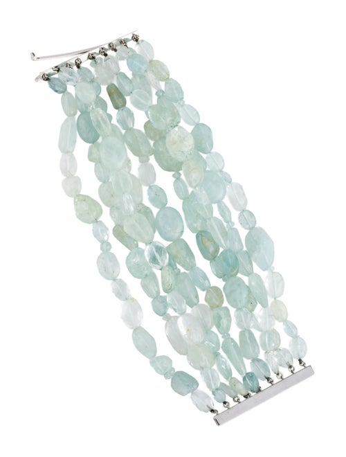 Bracelet 18K Aquamarine Beaded Bracelet