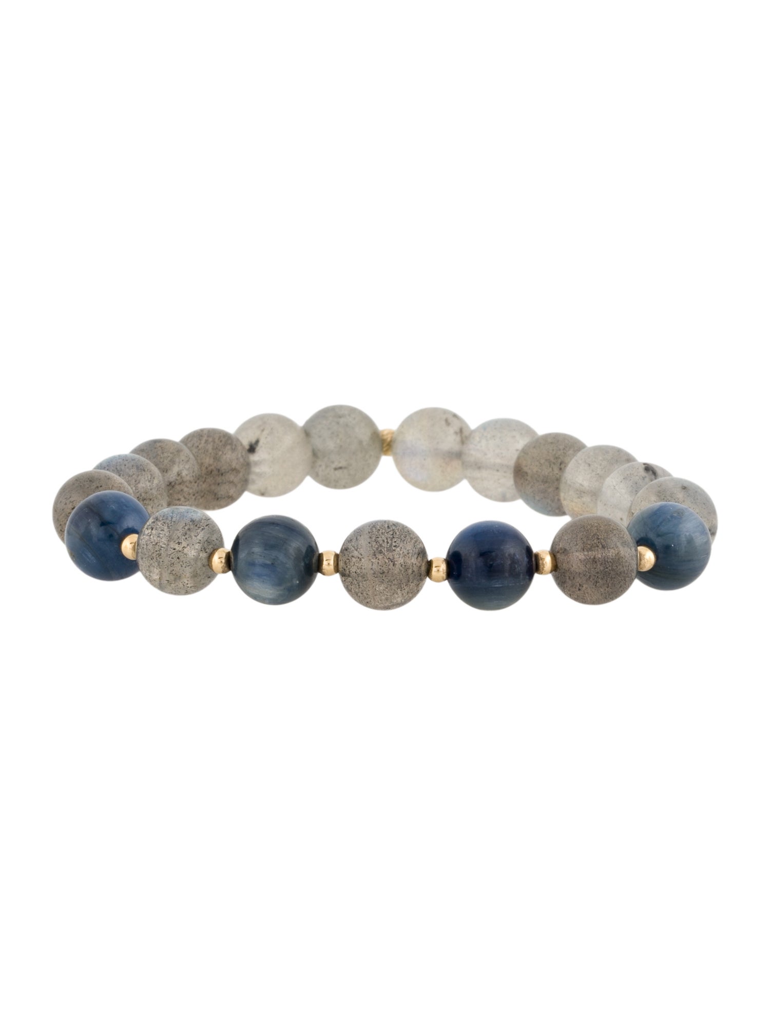 Bracelet 18K Labradorite & Kyanite Bead